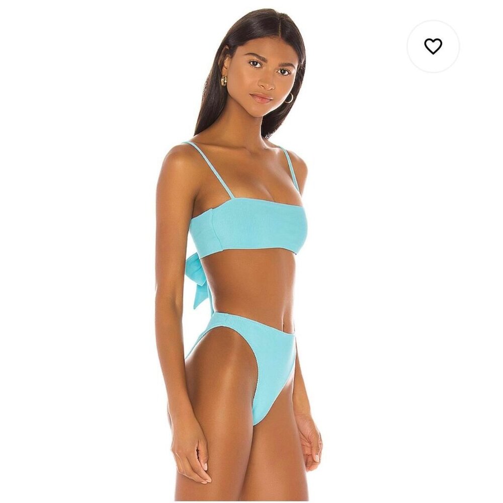 BNWT SAME SWIM turquoise bikini set